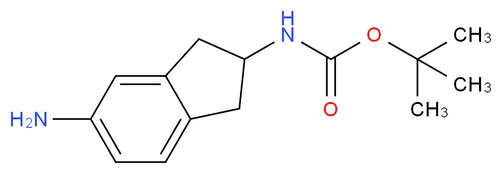 tert-butyl N-(5-amino-2,3-dihydro-1H-inden-2-yl)carbamate_分子结构_CAS_246873-45-0