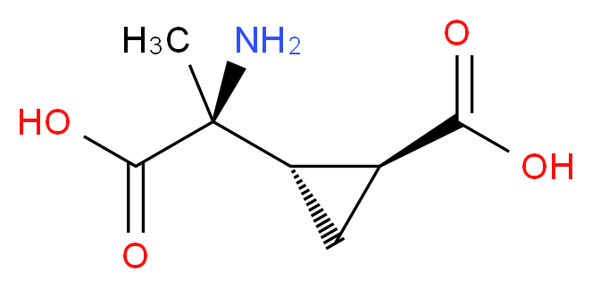 (1S,2S)-2-[(1S)-1-amino-1-carboxyethyl]cyclopropane-1-carboxylic acid_分子结构_CAS_157141-16-7