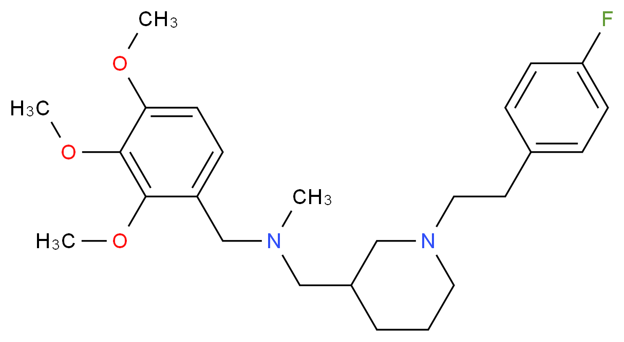 ({1-[2-(4-fluorophenyl)ethyl]-3-piperidinyl}methyl)methyl(2,3,4-trimethoxybenzyl)amine_分子结构_CAS_)