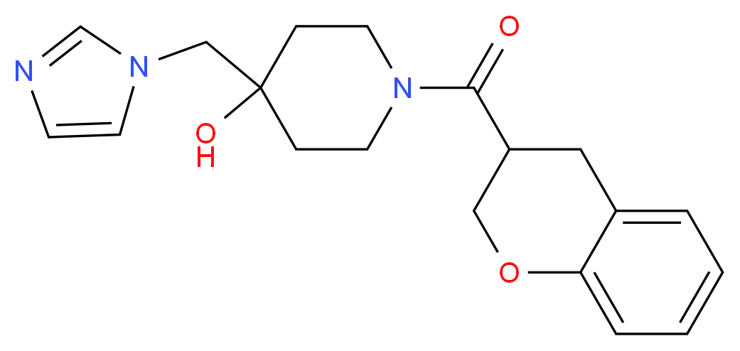 1-(3,4-dihydro-2H-chromen-3-ylcarbonyl)-4-(1H-imidazol-1-ylmethyl)piperidin-4-ol_分子结构_CAS_)