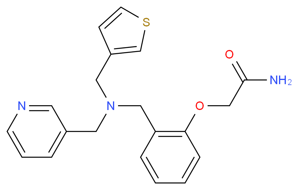 2-(2-{[(pyridin-3-ylmethyl)(3-thienylmethyl)amino]methyl}phenoxy)acetamide_分子结构_CAS_)