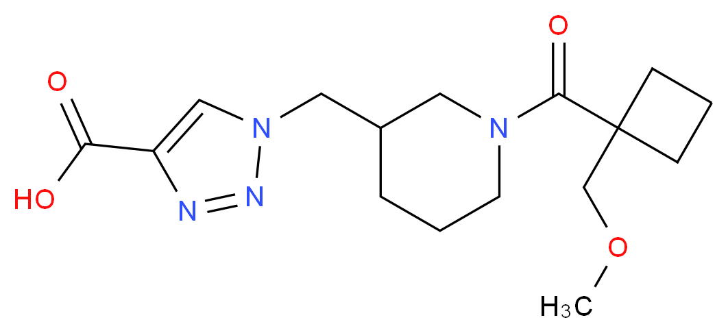 1-[(1-{[1-(methoxymethyl)cyclobutyl]carbonyl}piperidin-3-yl)methyl]-1H-1,2,3-triazole-4-carboxylic acid_分子结构_CAS_)