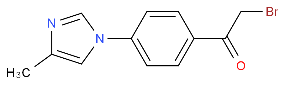 2-bromo-1-[4-(4-methyl-1H-imidazol-1-yl)phenyl]ethan-1-one_分子结构_CAS_810662-38-5