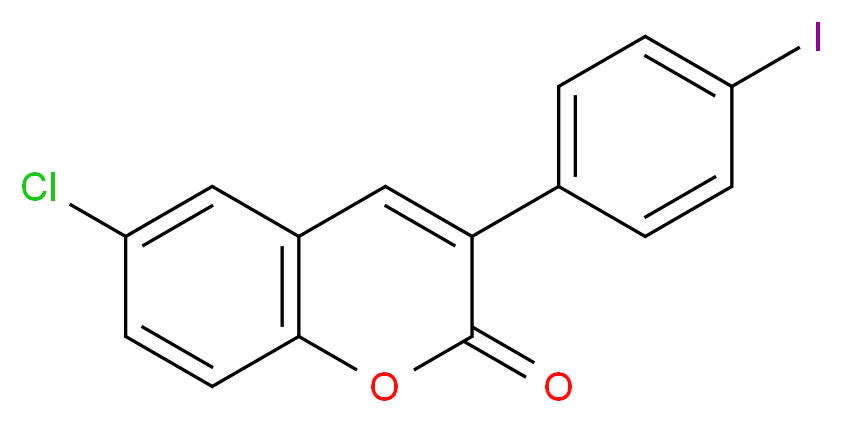 6-chloro-3-(4-iodophenyl)-2H-chromen-2-one_分子结构_CAS_332030-55-4)