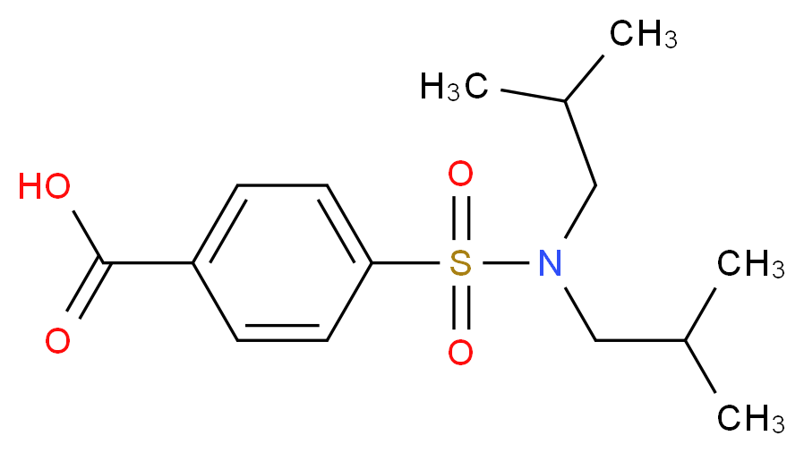 4-Diisobutylsulfamoyl-benzoic acid_分子结构_CAS_10252-81-0)