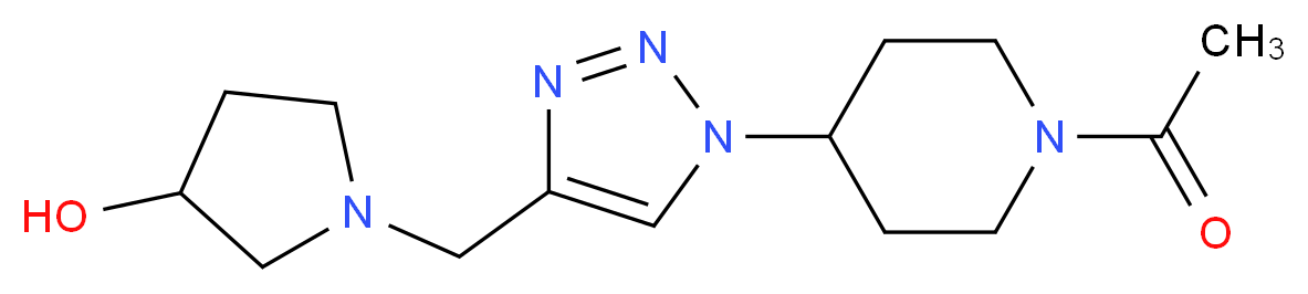 1-{[1-(1-acetylpiperidin-4-yl)-1H-1,2,3-triazol-4-yl]methyl}pyrrolidin-3-ol_分子结构_CAS_)