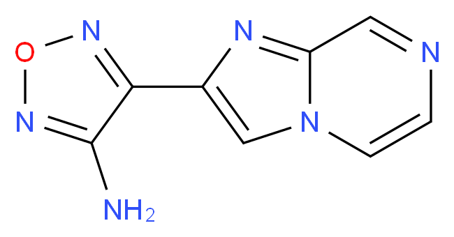 4-(Imidazo[1,2-a]pyrazin-2-yl)-1,2,5-oxadiazol-3-amine_分子结构_CAS_1031927-02-2)