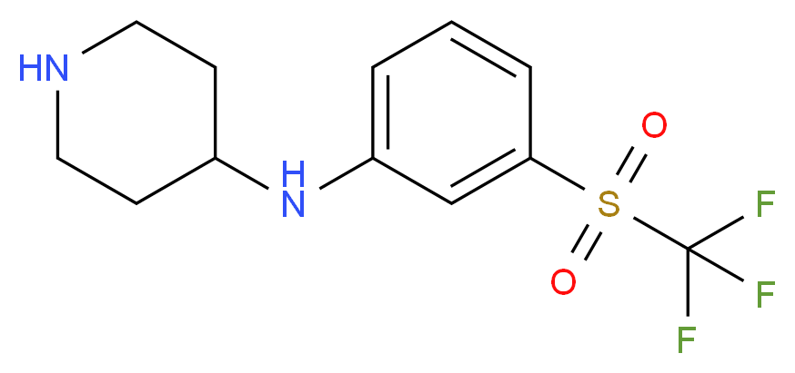 N-(4-Piperidyl)-3-(trifluoromethylsulfonyl)-aniline_分子结构_CAS_387350-88-1)