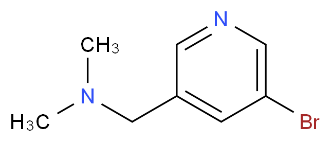 1-(5-BroMopyridin-3-yl)-N,N-diMethylMethanaMine_分子结构_CAS_908864-98-2)