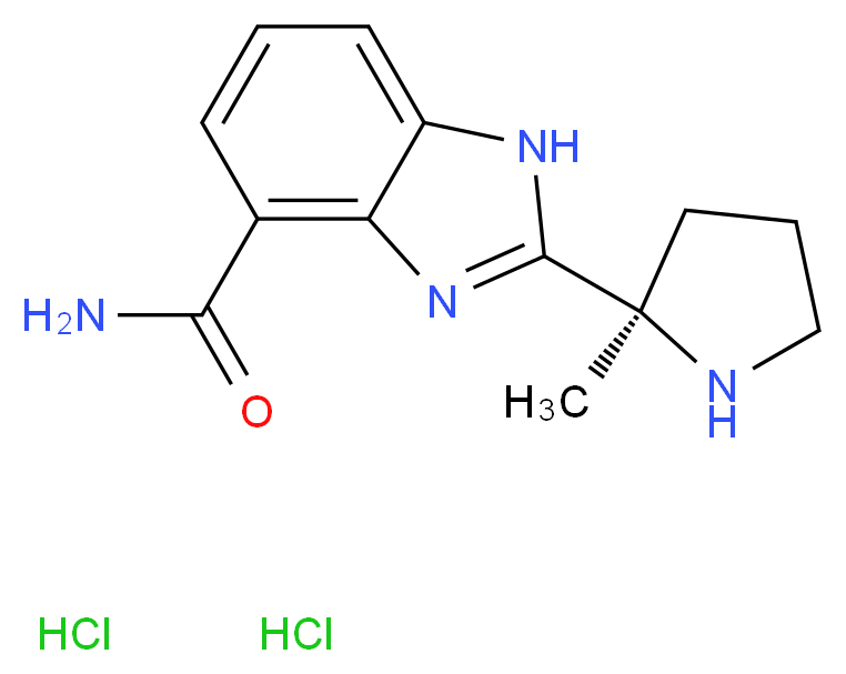 2-((2r)-2-methyl-2-pyrrolidinyl)-1h-benzimidazole-4-carboxamide dihydrochloride_分子结构_CAS_912445-05-7)