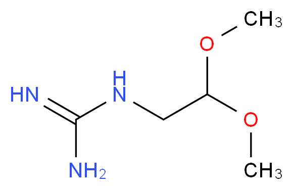 1-(2,2-dimethoxyethyl)guanidine_分子结构_CAS_52737-38-9)