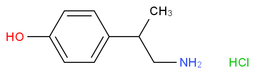 4-(1-aminopropan-2-yl)phenol hydrochloride_分子结构_CAS_13238-99-8