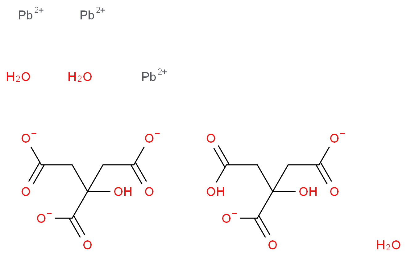 Lead(II) citrate tribasic trihydrate_分子结构_CAS_6107-83-1)