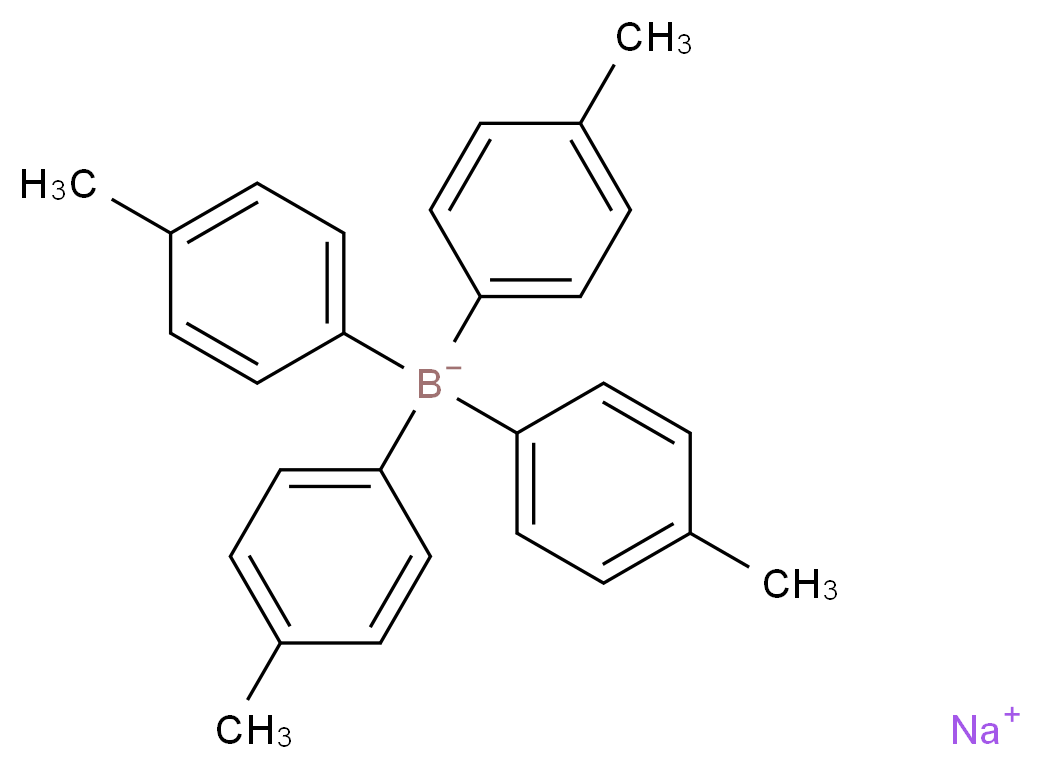 sodium tetrakis(4-methylphenyl)boranuide_分子结构_CAS_15738-23-5