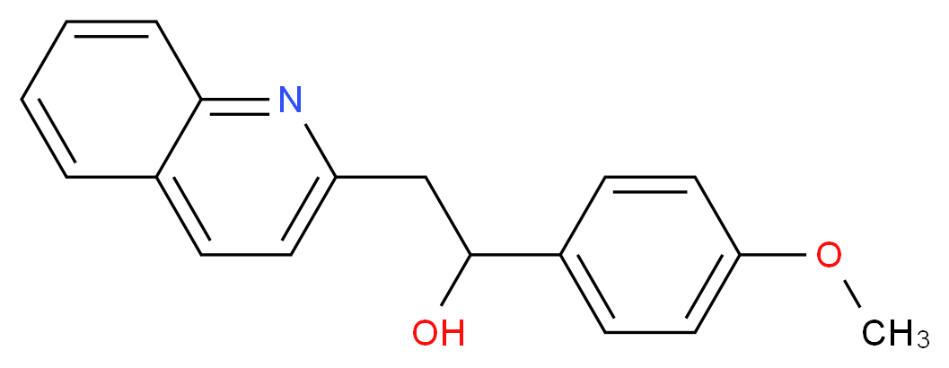 1-(4-Methoxyphenyl)-2-(quinolin-2-yl)ethanol_分子结构_CAS_94004-77-0)