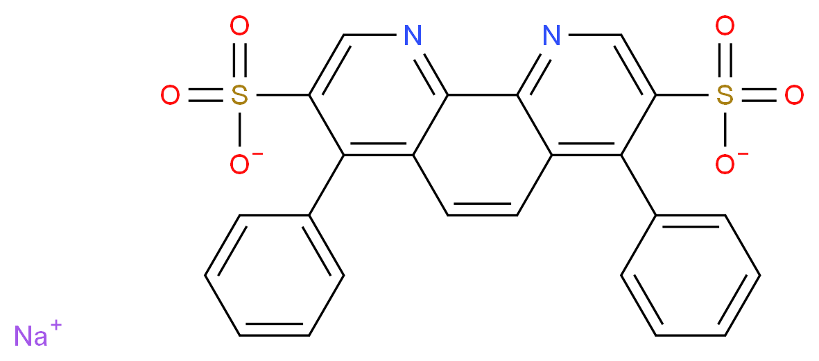 sodium 4,7-diphenyl-1,10-phenanthroline-3,8-disulfonate_分子结构_CAS_482324-38-9