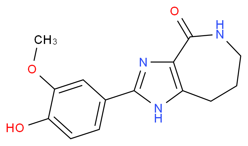 2-(4-hydroxy-3-methoxyphenyl)-5,6,7,8-tetrahydroimidazo[4,5-c]azepin-4(1H)-one_分子结构_CAS_)