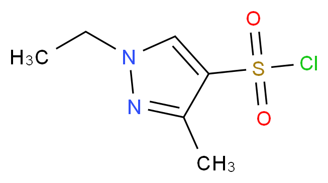 1-ethyl-3-methyl-1H-pyrazole-4-sulfonyl chloride_分子结构_CAS_1005627-55-3