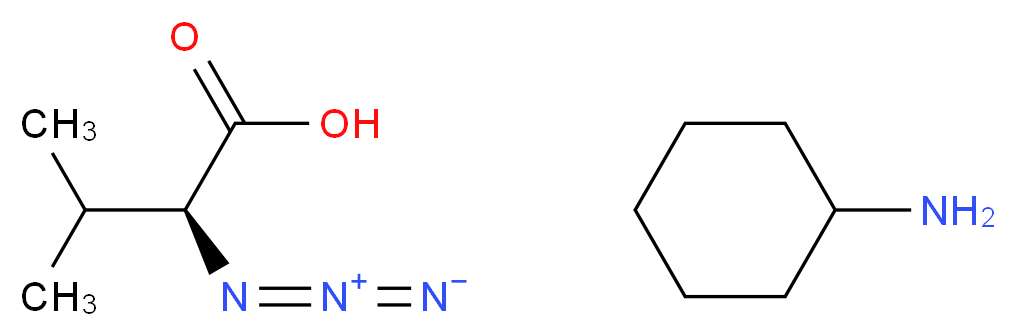 (S)-2-叠氮-3-甲基丁酸 环己铵盐_分子结构_CAS_1217462-63-9)