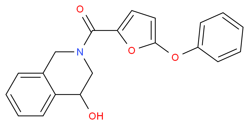 2-(5-phenoxy-2-furoyl)-1,2,3,4-tetrahydroisoquinolin-4-ol_分子结构_CAS_)