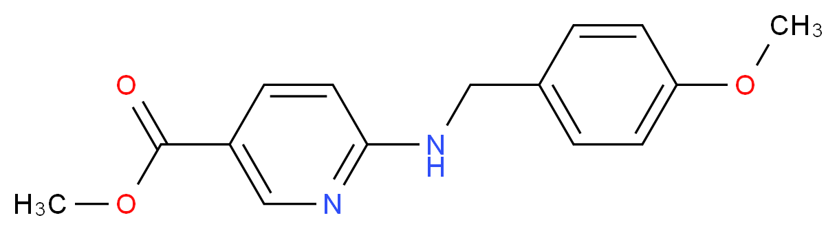 Methyl 6-((4-methoxybenzyl)amino)nicotinate_分子结构_CAS_1187385-93-8)