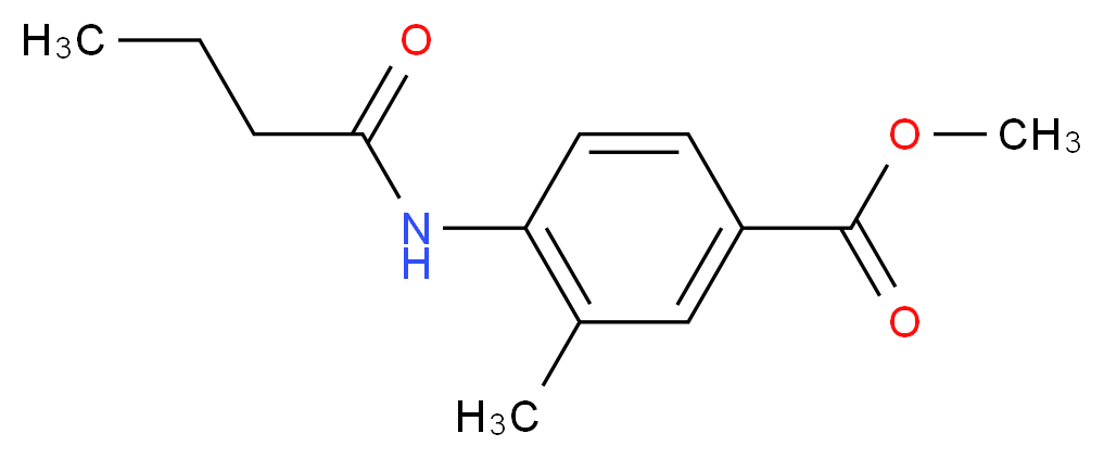 methyl 4-butanamido-3-methylbenzoate_分子结构_CAS_301533-59-5