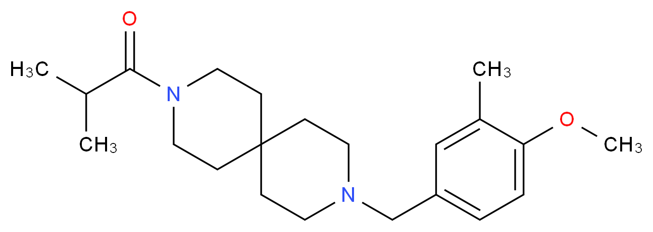 3-isobutyryl-9-(4-methoxy-3-methylbenzyl)-3,9-diazaspiro[5.5]undecane_分子结构_CAS_)