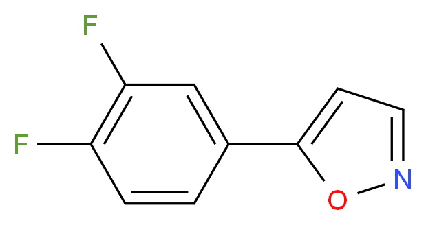 5-(3,4-Difluorophenyl)isoxazole_分子结构_CAS_)