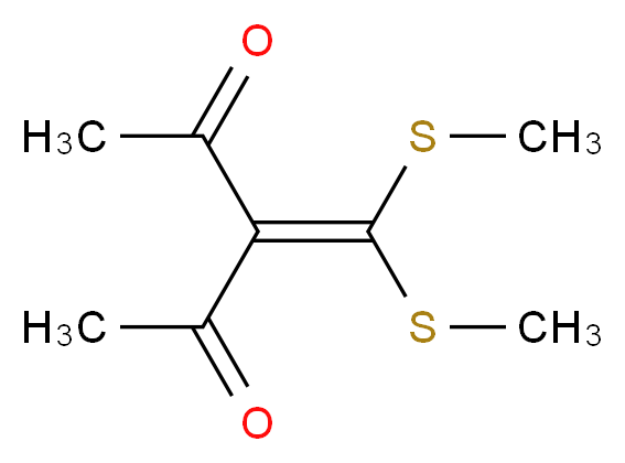 3-[bis(methylsulfanyl)methylidene]pentane-2,4-dione_分子结构_CAS_15908-50-6