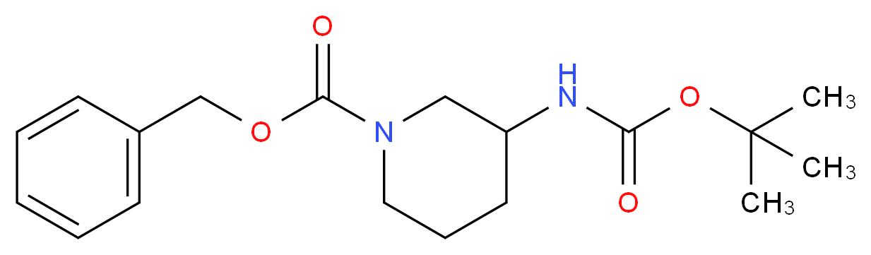 Benzyl 3-(tert-butoxycarbonylamino)-piperidine-1-carboxylate_分子结构_CAS_406213-47-6)