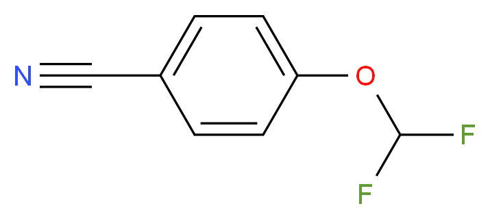 4-(difluoromethoxy)benzonitrile_分子结构_CAS_90446-25-6