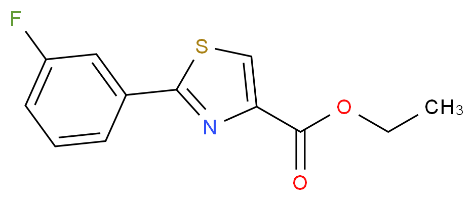 ethyl 2-(3-fluorophenyl)-1,3-thiazole-4-carboxylate_分子结构_CAS_132089-37-3