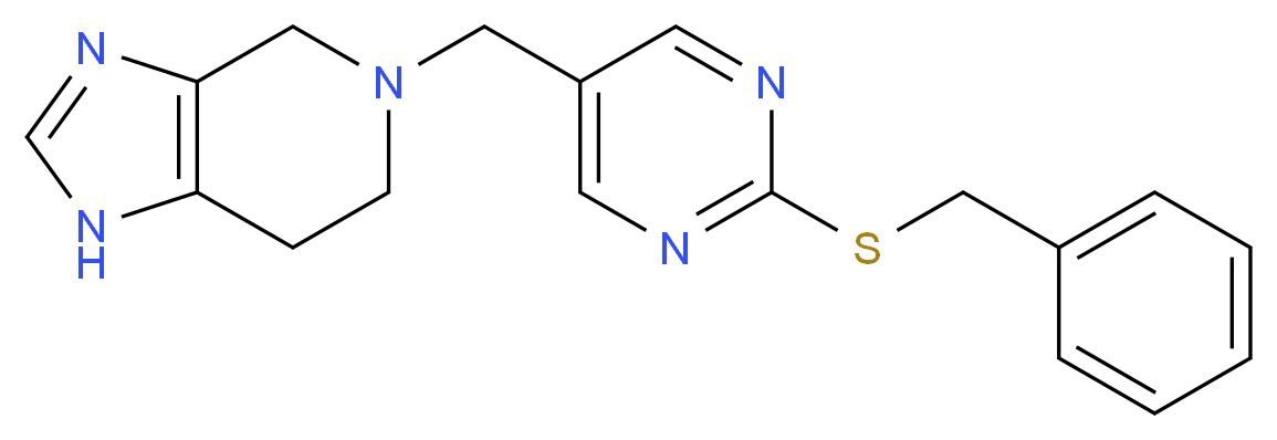 5-{[2-(benzylthio)pyrimidin-5-yl]methyl}-4,5,6,7-tetrahydro-1H-imidazo[4,5-c]pyridine_分子结构_CAS_)