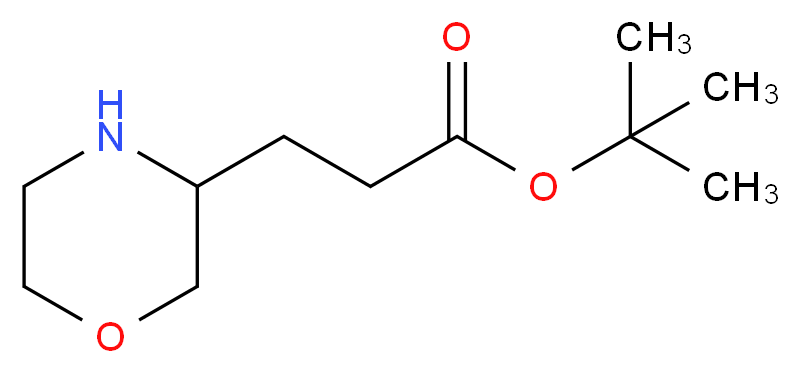 TERT-BUTYL 3-MORPHOLIN-3-YL-PROPIONATE_分子结构_CAS_885274-03-3)