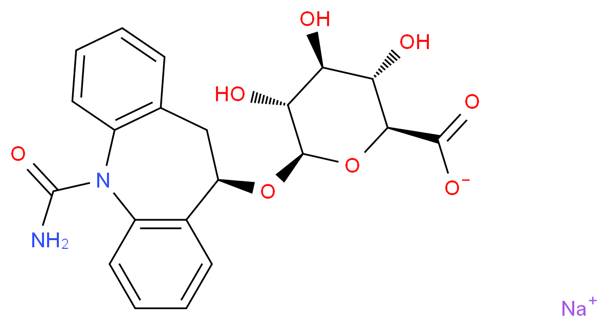 sodium (2S,3S,4S,5R,6R)-6-{[(9R)-2-carbamoyl-2-azatricyclo[9.4.0.0<sup>3</sup>,<sup>8</sup>]pentadeca-1(11),3(8),4,6,12,14-hexaen-9-yl]oxy}-3,4,5-trihydroxyoxane-2-carboxylate_分子结构_CAS_104746-01-2