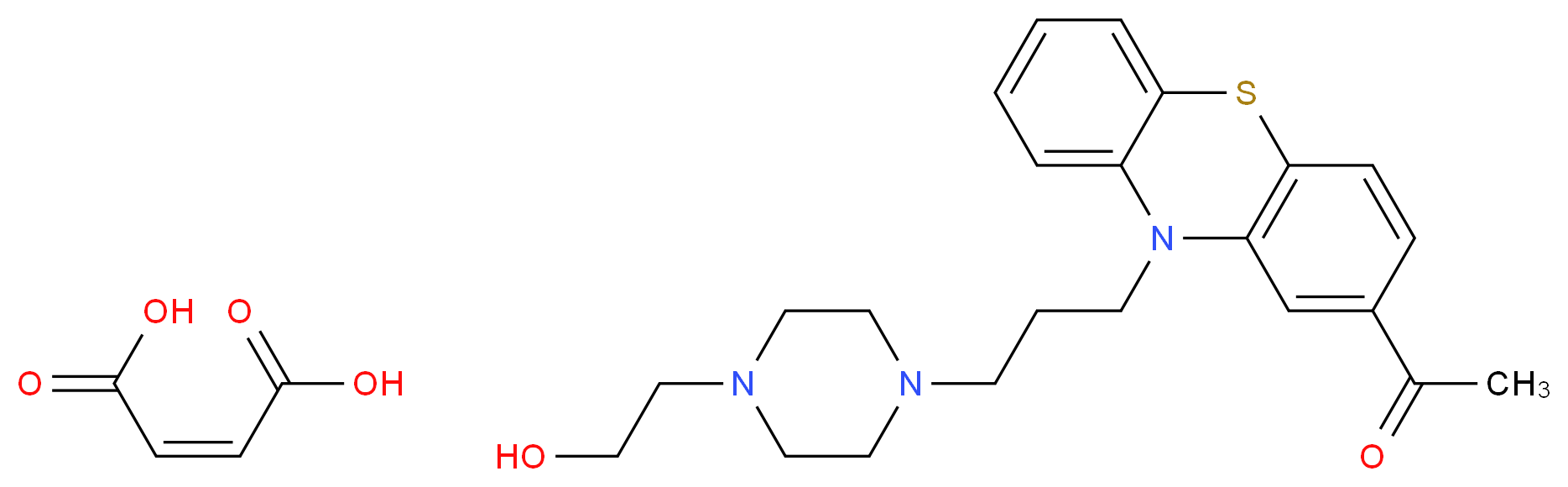 Acetophenazine Dimaleate_分子结构_CAS_5714-00-1)