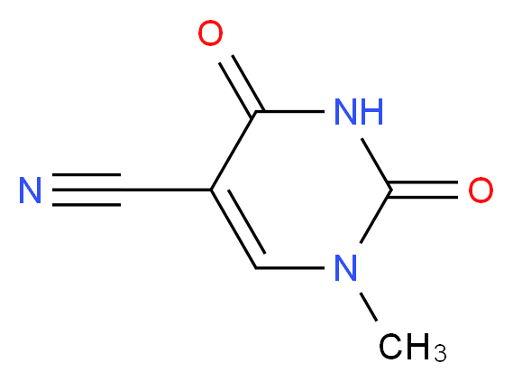 1-Methyl-2,4-dioxo-1,2,3,4-tetrahydro-5-pyrimidinecarbonitrile_分子结构_CAS_7465-66-9)