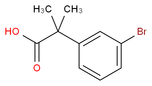 2-(3-bromophenyl)-2-methylpropanoic acid_分子结构_CAS_81606-47-5