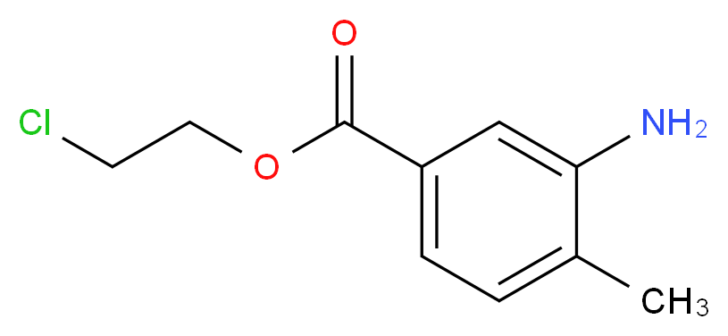 2-chloroethyl 3-amino-4-methylbenzoate_分子结构_CAS_83488-00-0