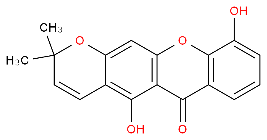 6-Deoxyjacareubin_分子结构_CAS_16265-56-8)