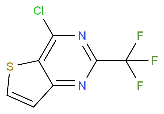 4-Chloro-2-(trifluoromethyl)-thieno[3,2-d]pyrimidine_分子结构_CAS_147972-27-8)