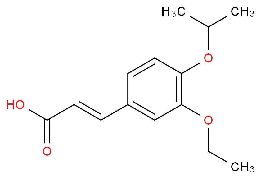 (2E)-3-(3-Ethoxy-4-isopropoxyphenyl)acrylic acid_分子结构_CAS_)