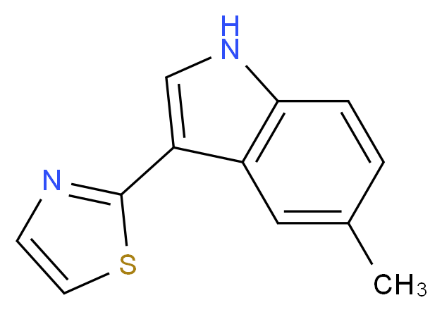 5-methyl-3-(1,3-thiazol-2-yl)-1H-indole_分子结构_CAS_)