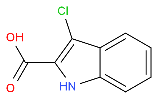 3-Chloro-1H-indole-2-carboxylic acid_分子结构_CAS_)