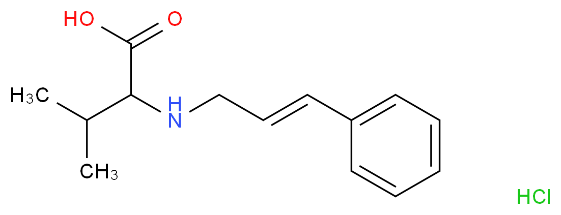 2-(cinnamylamino)-3-methylbutanoic acid hydrochloride_分子结构_CAS_)