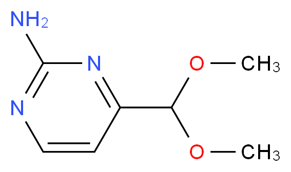 4-Dimethoxymethylpyrimidin-2-ylamine_分子结构_CAS_165807-05-6)