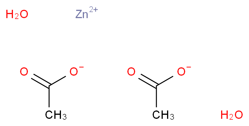 zinc(2+) ion diacetate dihydrate_分子结构_CAS_5970-45-6