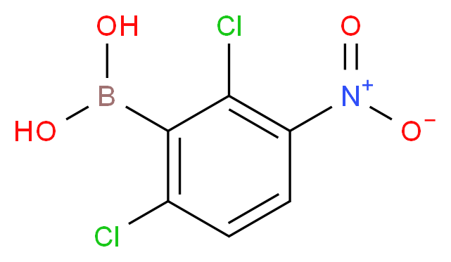 (2,6-dichloro-3-nitrophenyl)boronic acid_分子结构_CAS_1072946-37-2