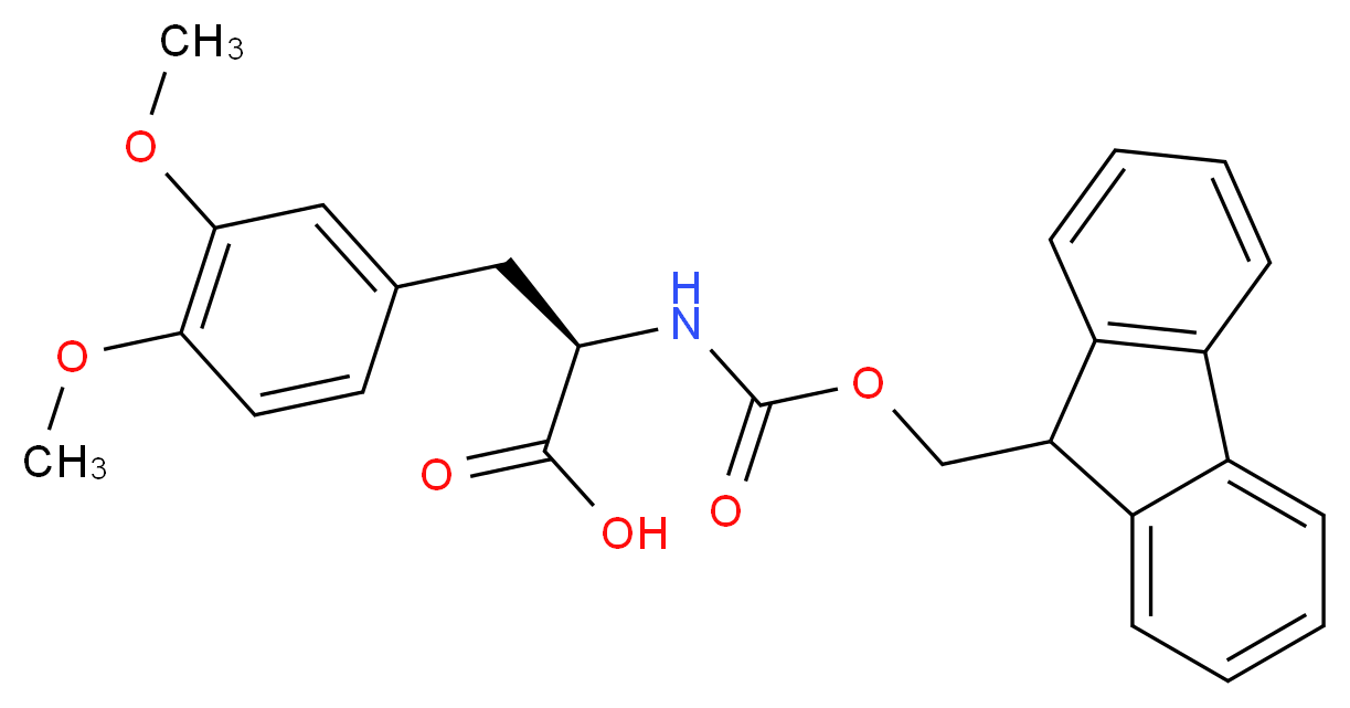 (2R)-3-(3,4-dimethoxyphenyl)-2-({[(9H-fluoren-9-yl)methoxy]carbonyl}amino)propanoic acid_分子结构_CAS_218457-81-9