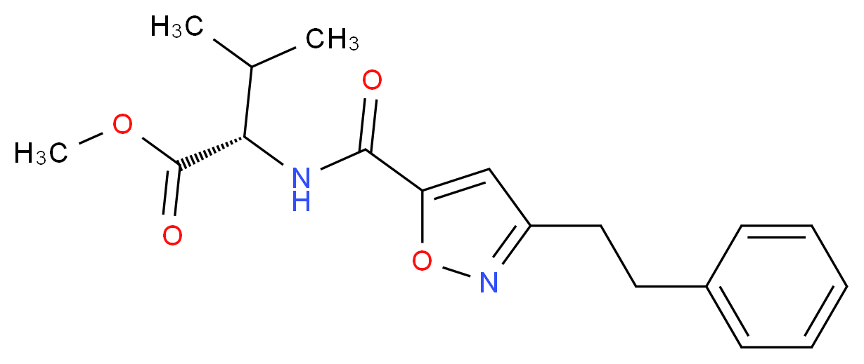 methyl N-{[3-(2-phenylethyl)-5-isoxazolyl]carbonyl}-L-valinate_分子结构_CAS_)